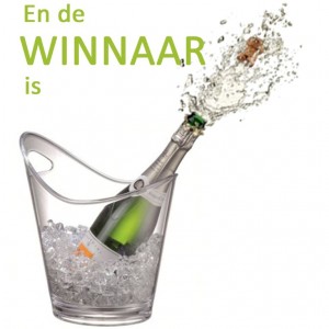 Winnaar met champagne